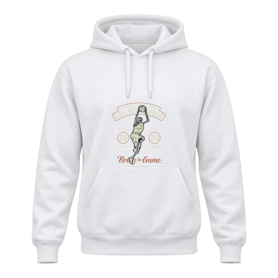 Hoodie — Basketball · Esprit d’équipe — Devant — Blanc
