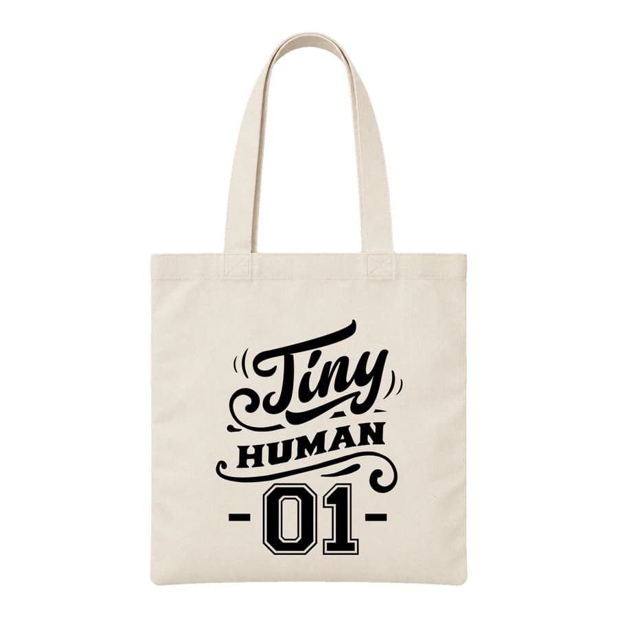 Tote bag — Tiny Human — الأمام — طبيعي